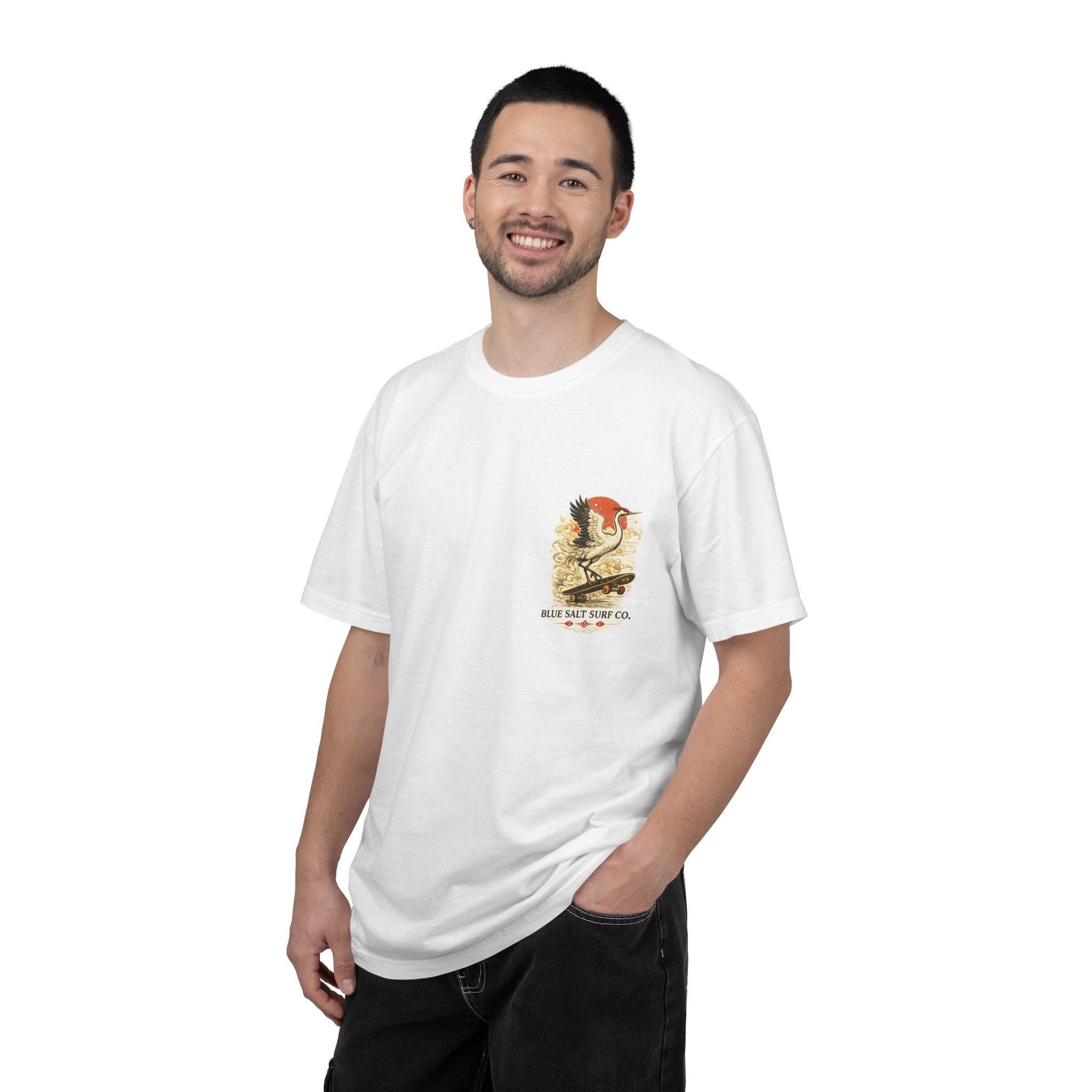 Crane Skateboarder Lunar New Year T-shirt