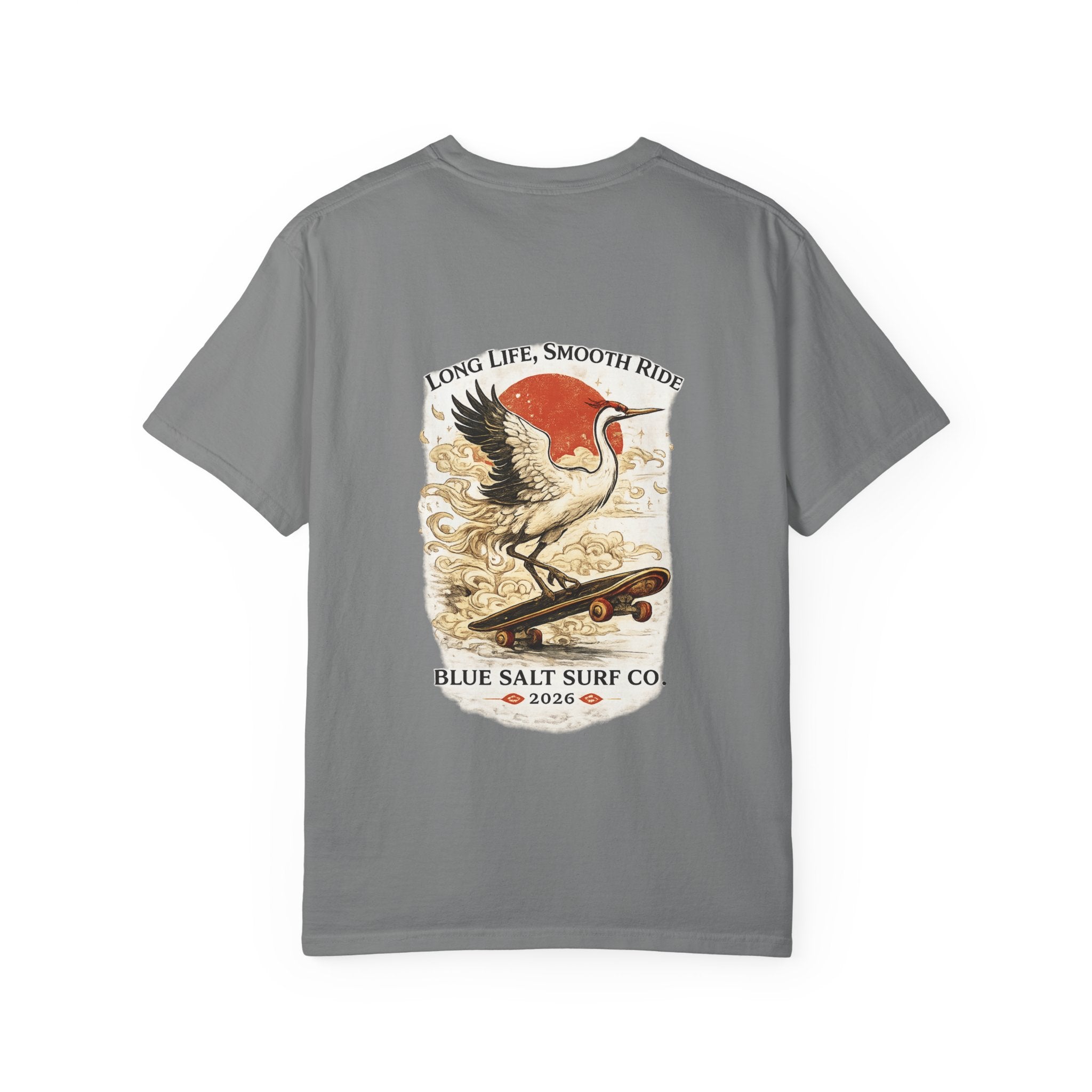 Crane Skateboarder Lunar New Year T-shirt