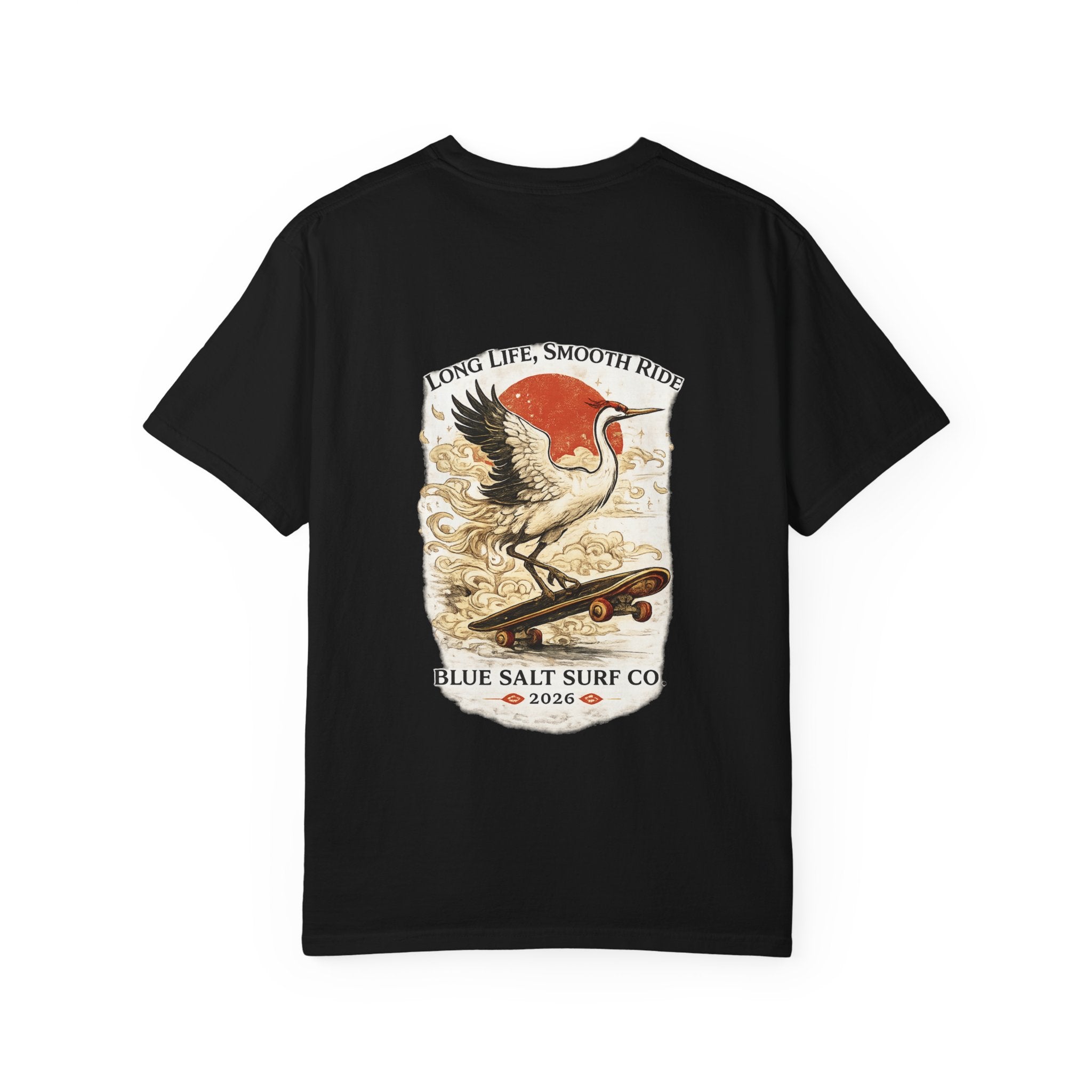 Crane Skateboarder Lunar New Year T-shirt