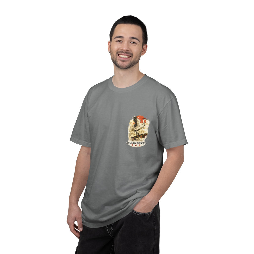 Crane Skateboarder Lunar New Year T-shirt
